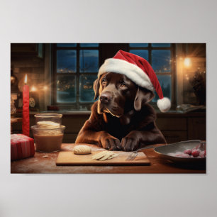 Poster Chocolat Lab Noël Cookies Festive Fêtes