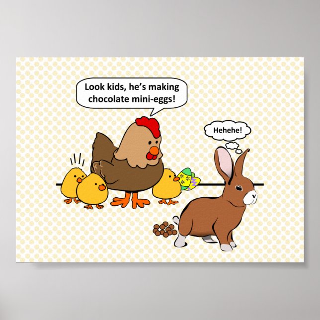 Poster Chocolat poop drôle design (Devant)