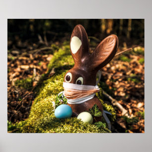 Poster Chocolate Corona Easter Bunny