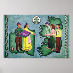 Poster Choctaw aide aux Irlandais