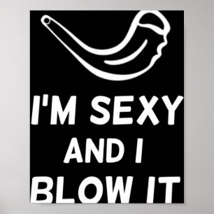 Poster Chofar Je Suis Y Et Je Le Sonne Rosh Hashanah Juif