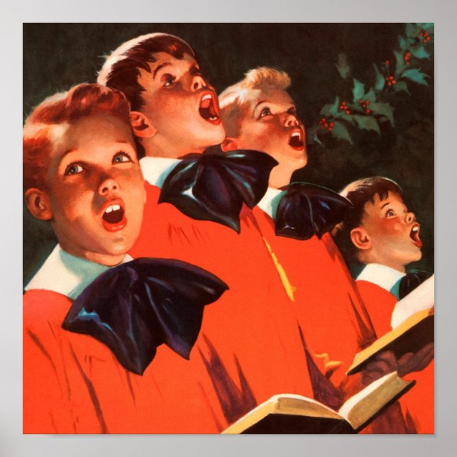 Poster Choir Boys Choir Choir Holly Ivy Holiday Robes (Devant)