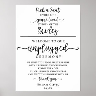 Poster Choisir un siège cérémonie débranchée Signes Bride