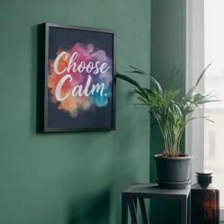 Poster Choisissez des couleurs vives pour un esprit calme