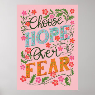 Poster Choisissez Espoir sur Citation Motivationnelle de 