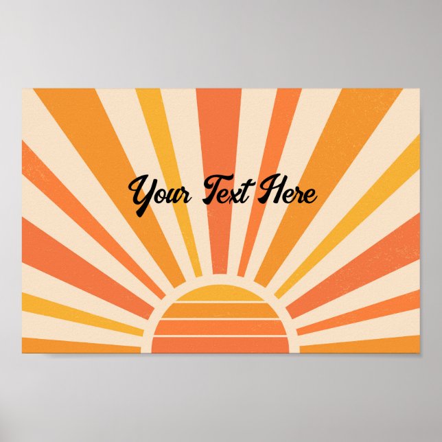 Poster Choisissez Happational Inspirational Retro Sun Ray (Devant)