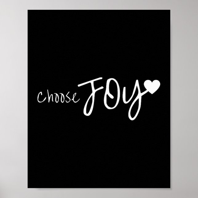 Poster Choisissez Joy Heart Inspirational Motivational (Devant)