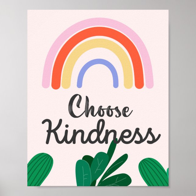 Poster choisissez la gentillesse. Lettres, (Devant)