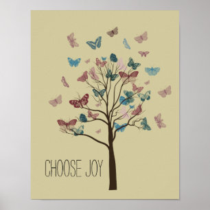 Poster Choisissez l'arbre Joy Butterflies