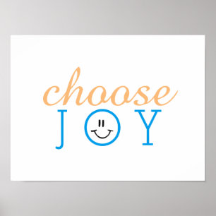 Poster Choisissez le visage heureux de joie