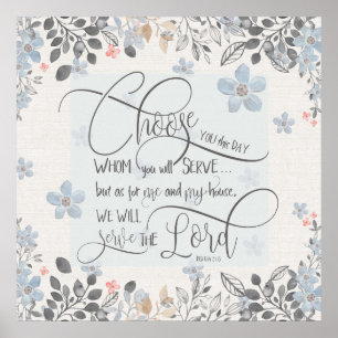 Poster Choisissez qui vous servira - Joshua 24:15