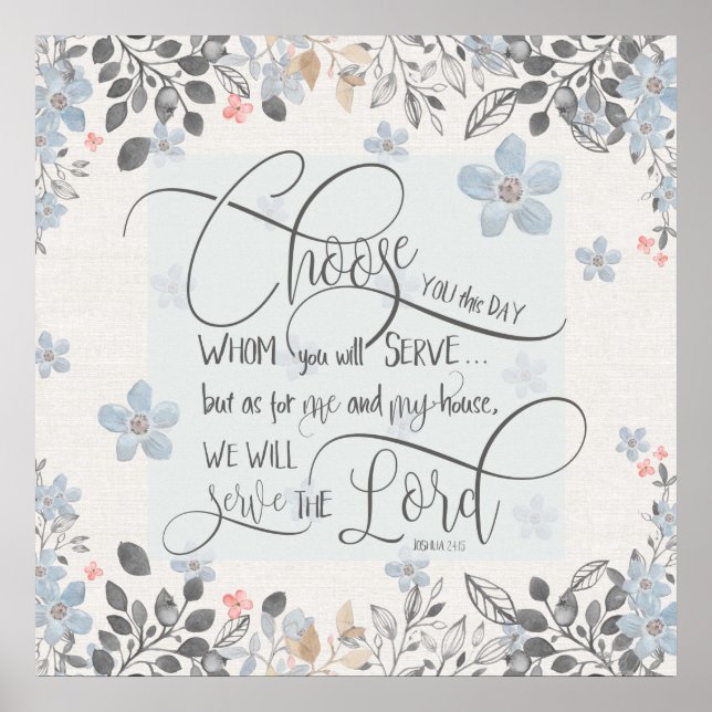 Poster Choisissez qui vous servira - Joshua 24:15 (Devant)
