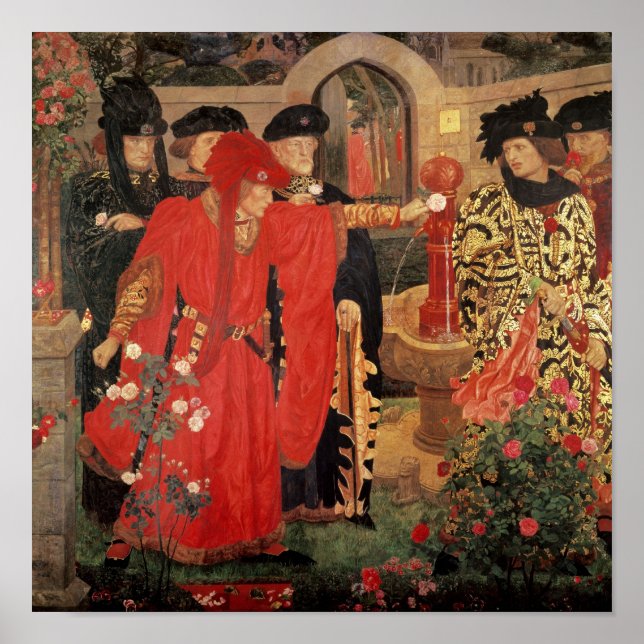 Poster Choix des Roses rouges et blancs au Temple (Devant)