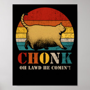 Poster Chonk Chat Scale Meme Retro Style Mèmes Vintages