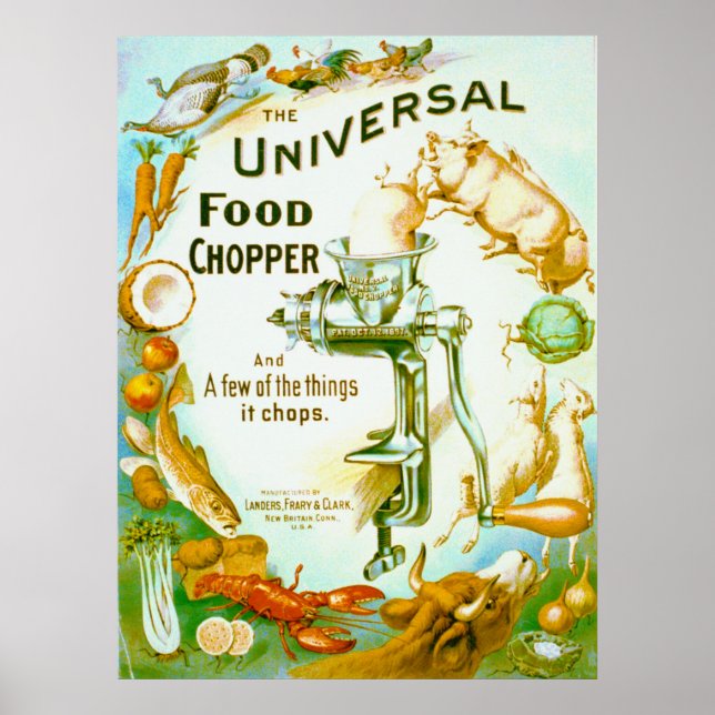 Poster Chopper alimentaire universel 1897 (Devant)