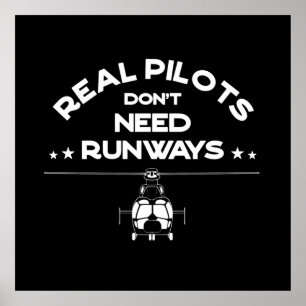 Poster Chopper EC155   Humour des pilotes   Blanc