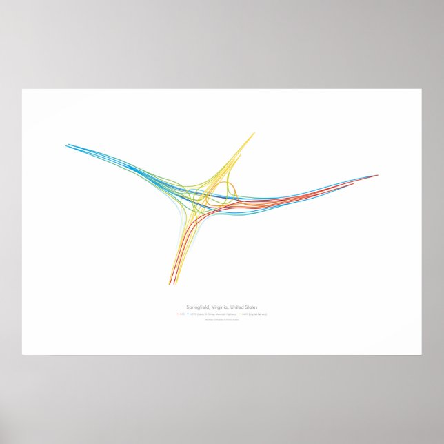 Poster Chorégraphie des échangeurs : Springfield, VA, US (Devant)