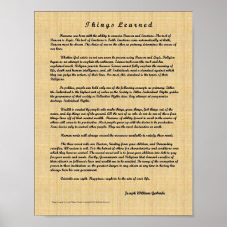 Poster Choses apprises