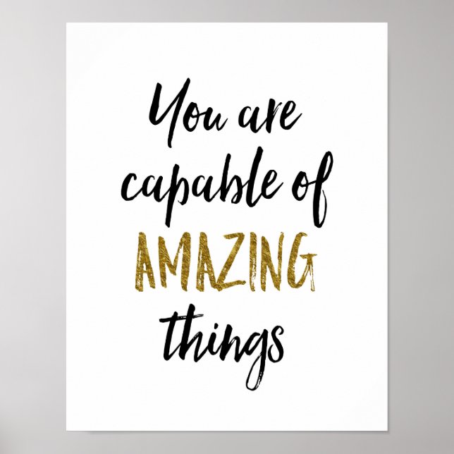 Poster Choses Extraordinaires Citation motivationnelle (Devant)