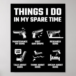 Poster Choses que je fais pendant mon temps libre Cadeau 