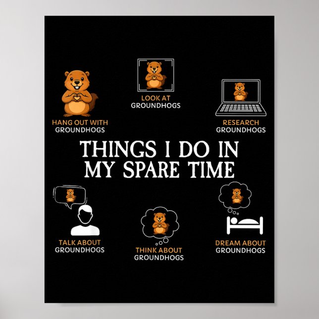 Poster Choses que je fais pendant mon temps libre Funny G (Devant)