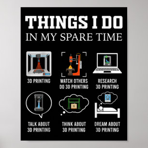 Poster Choses que je fais pendant mon temps libre Impress