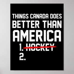 Poster Choses Rétro que le Canada Fait Mieux que l'Amériq