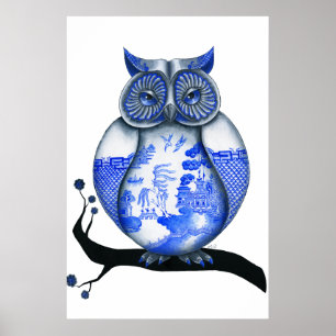 Poster Chouette à saule bleu