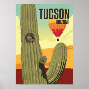 Poster Chouette elfe 28 po x 20 en Saguaro - Tucson, Ariz