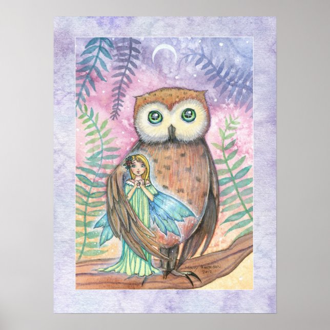 Poster Chouette et fée pour compagnons (Devant)
