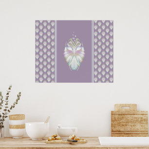 Poster Chouette Oracle Pastel Purple