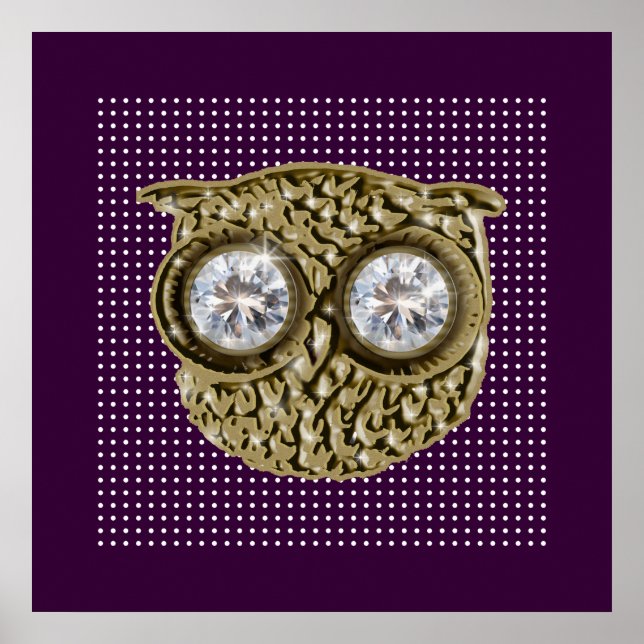 Poster Chouette pour mur ~ oiseaux (Devant)