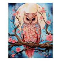 Chouette rose, Pleine lune