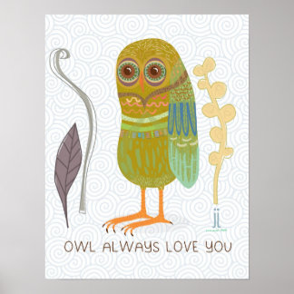 Poster Chouette t'aime toujours