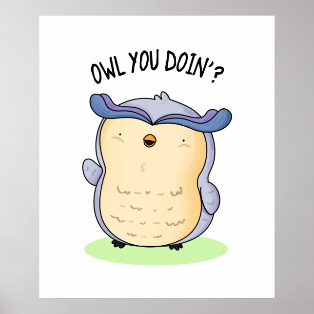 Poster Chouette, tu fais un drôle de jeu d'oiseaux (Devant)
