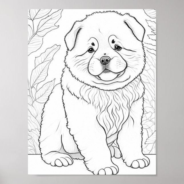 Poster Chow Dog Couleur adulte (Devant)
