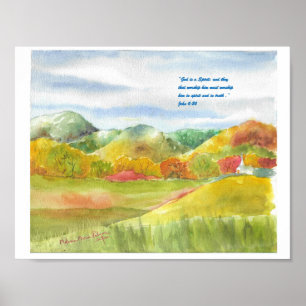 Poster chrétien avec écriture