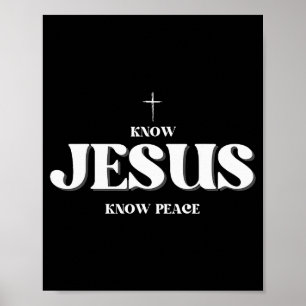 Poster Chrétien Connaître Jésus Connaître Paix Religion D