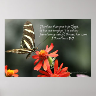 Poster chrétien - Papillon - Nouvelle Création
