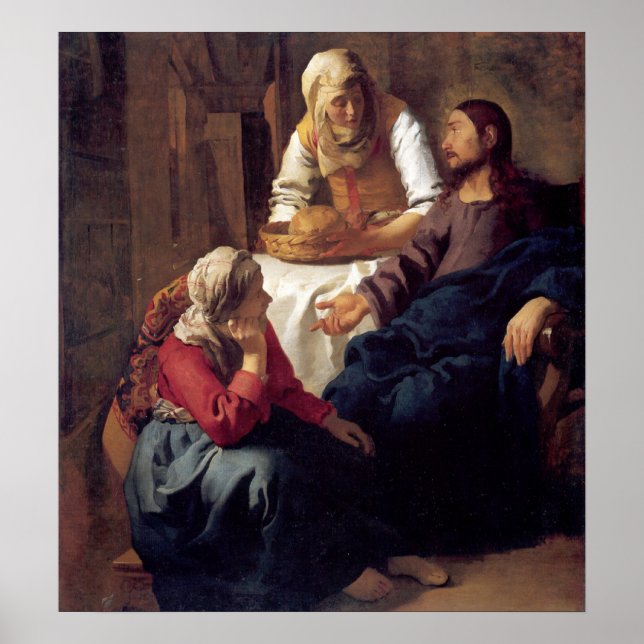 Poster Christ à la Maison de Marie et Marthe (Devant)