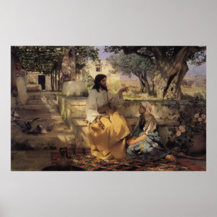 Poster Christ à la maison de Martha et Marie