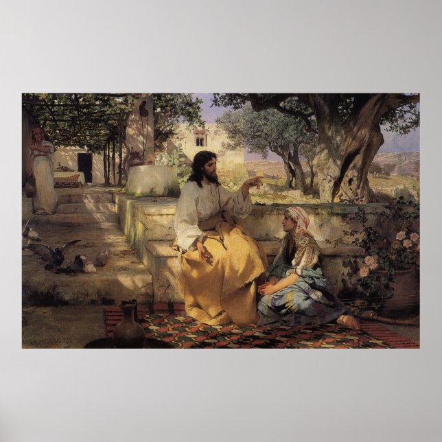 Poster Christ à la maison de Martha et Marie (Devant)