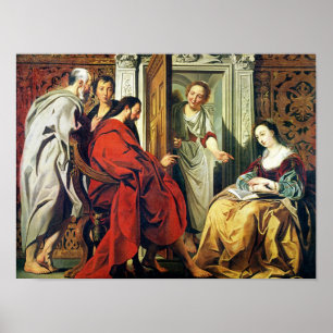 Poster Christ à la Maison de Marthe et Marie de Béthanie