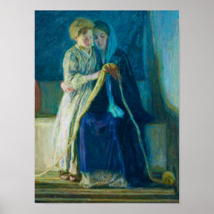 Poster Christ and His Mother Studying the Scriptures