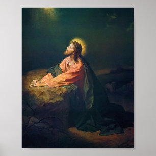 Poster Christ au Gethsémani Heinrich Hofmann Peinture