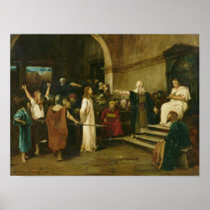 Poster Christ avant Pilate, 1880