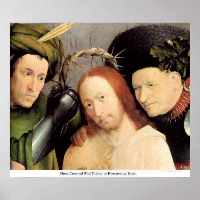 Poster Christ couronné d'épines par Hieronymus Bosch (Devant)