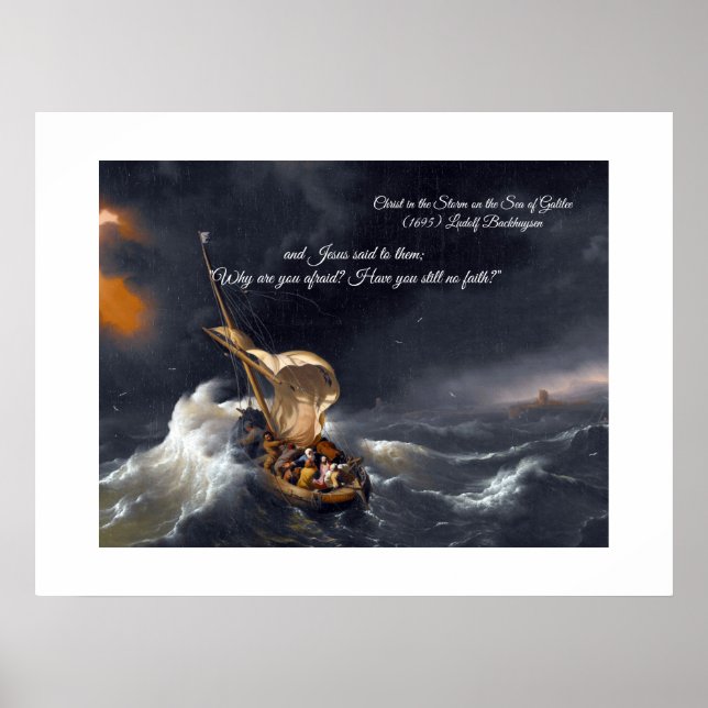 Poster Christ dans la tempête (Devant)