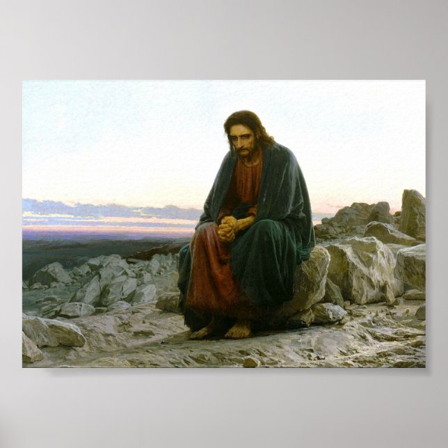 Poster Christ dans le désert (Devant)