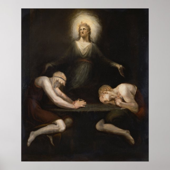 Poster Christ Disparaître à Emmaüs par Henry Fuseli (Devant)